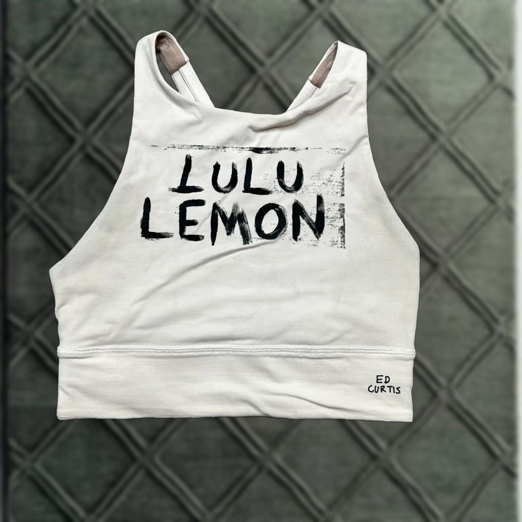 Lululemon Energy Bra White Size 4 Sports Bra Medium Support Full Cup Yoga Adult Womenэд, Women's