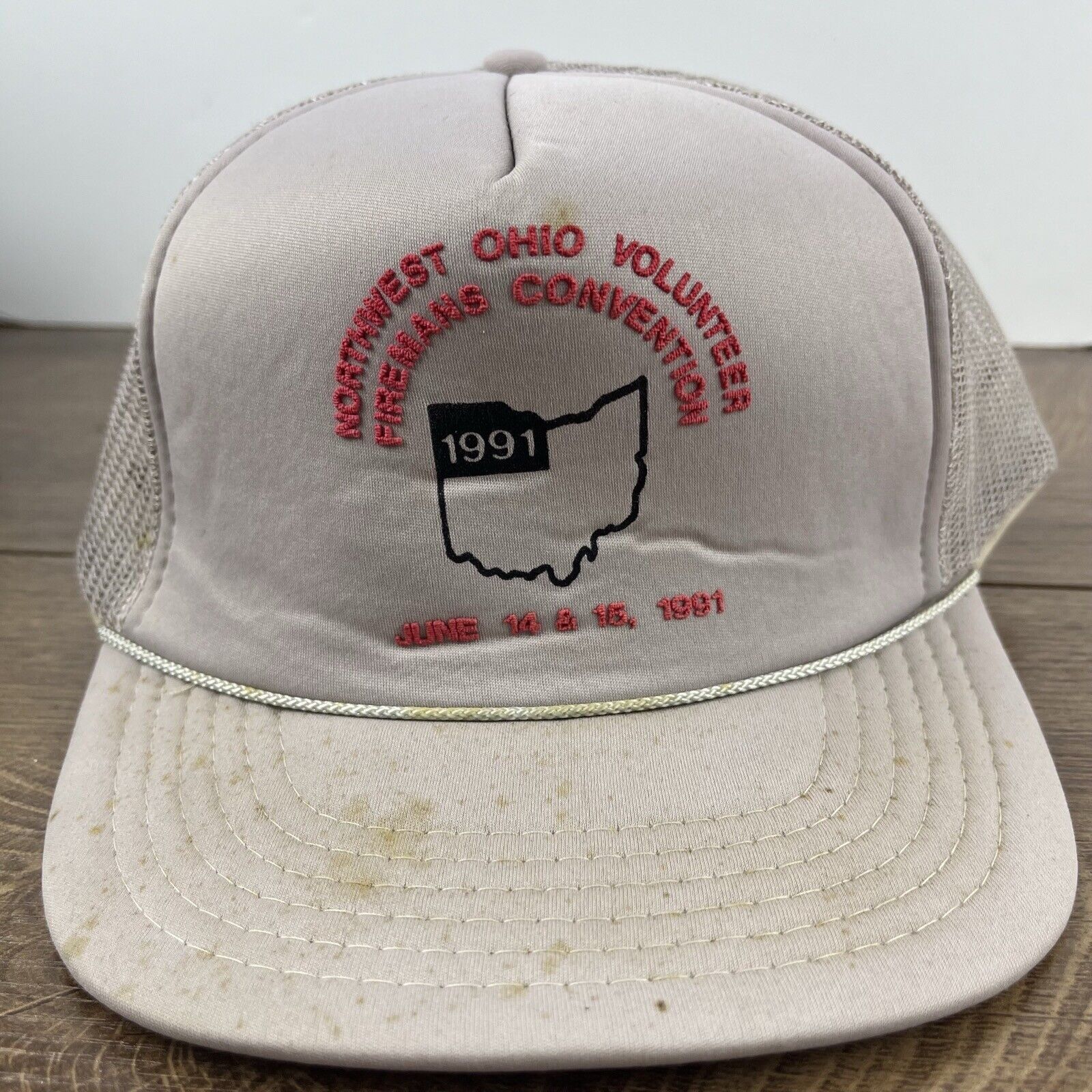 Other Northwest Ohio Volunteer Firemans Convention Hat Gray Cap Ad Size ONE SIZE - 4 Thumbnail