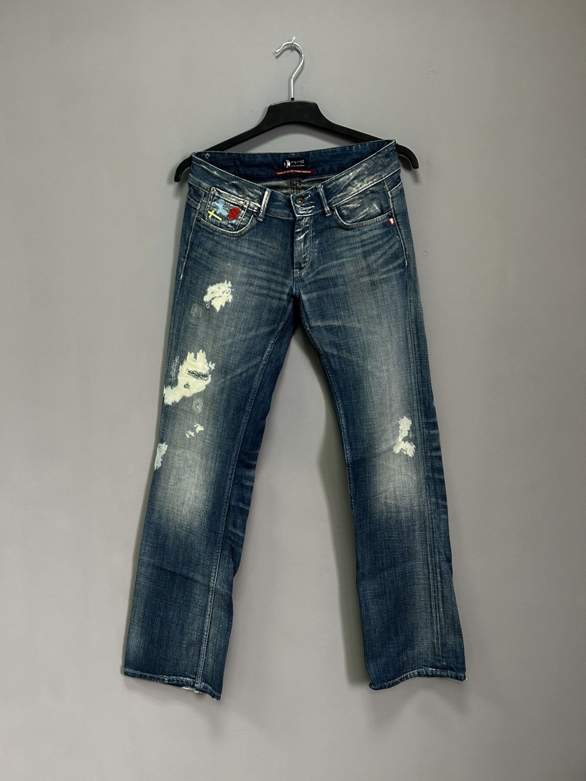 Andy Warhol Y2K Andy Warhol Pepe Jeans Art cargo JEANS Rare Retro Hype Size US 31 - 1 Thumbnail