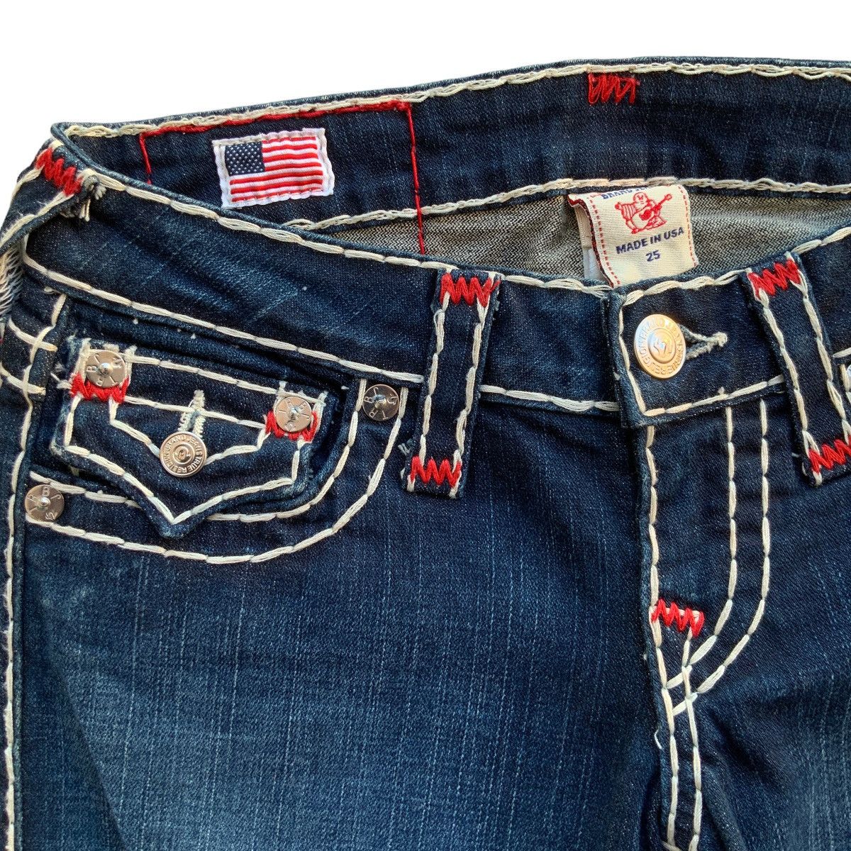 True Religion RARE Y2K TRUE RELIGION BILLY SUPER T STRETCH JEANS Size 25" / US 0 / IT 36 - 6 Thumbnail