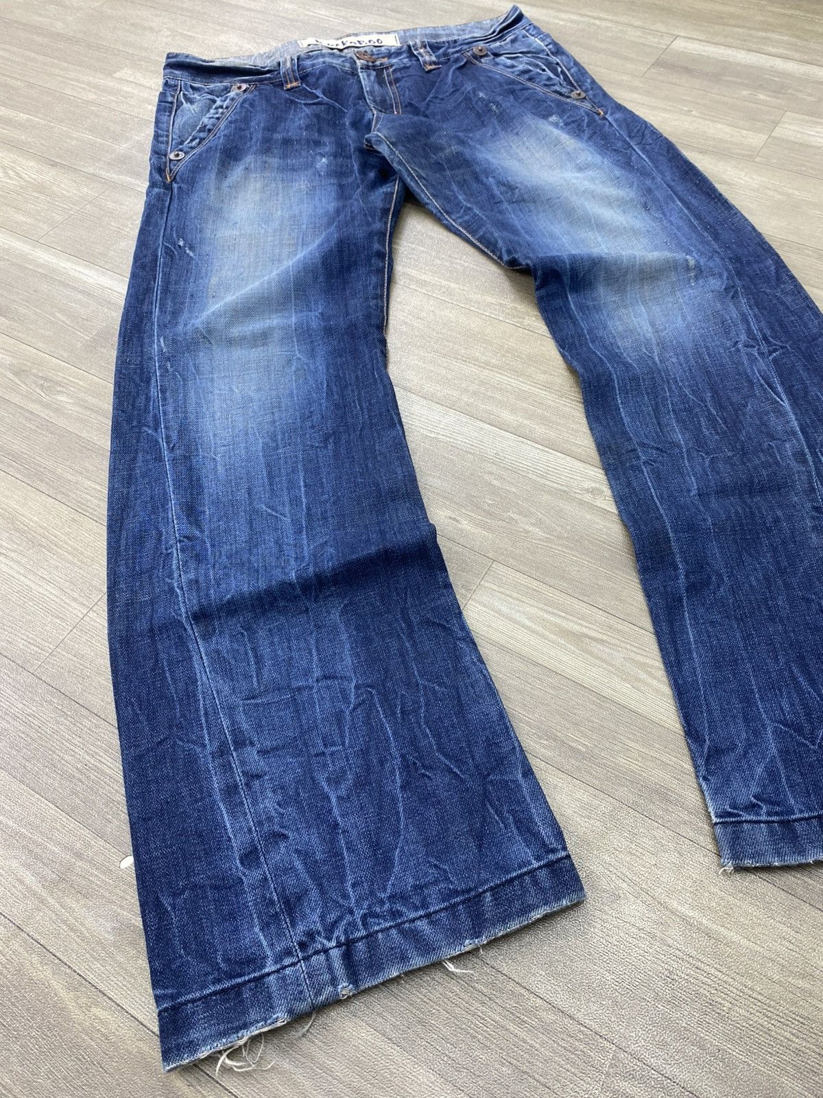 If Six Was Nine 2000s Buckaroo Distressed Faded Lgb Punk Style Baggy Jeans Size US 34 / EU 50 - 3 Thumbnail