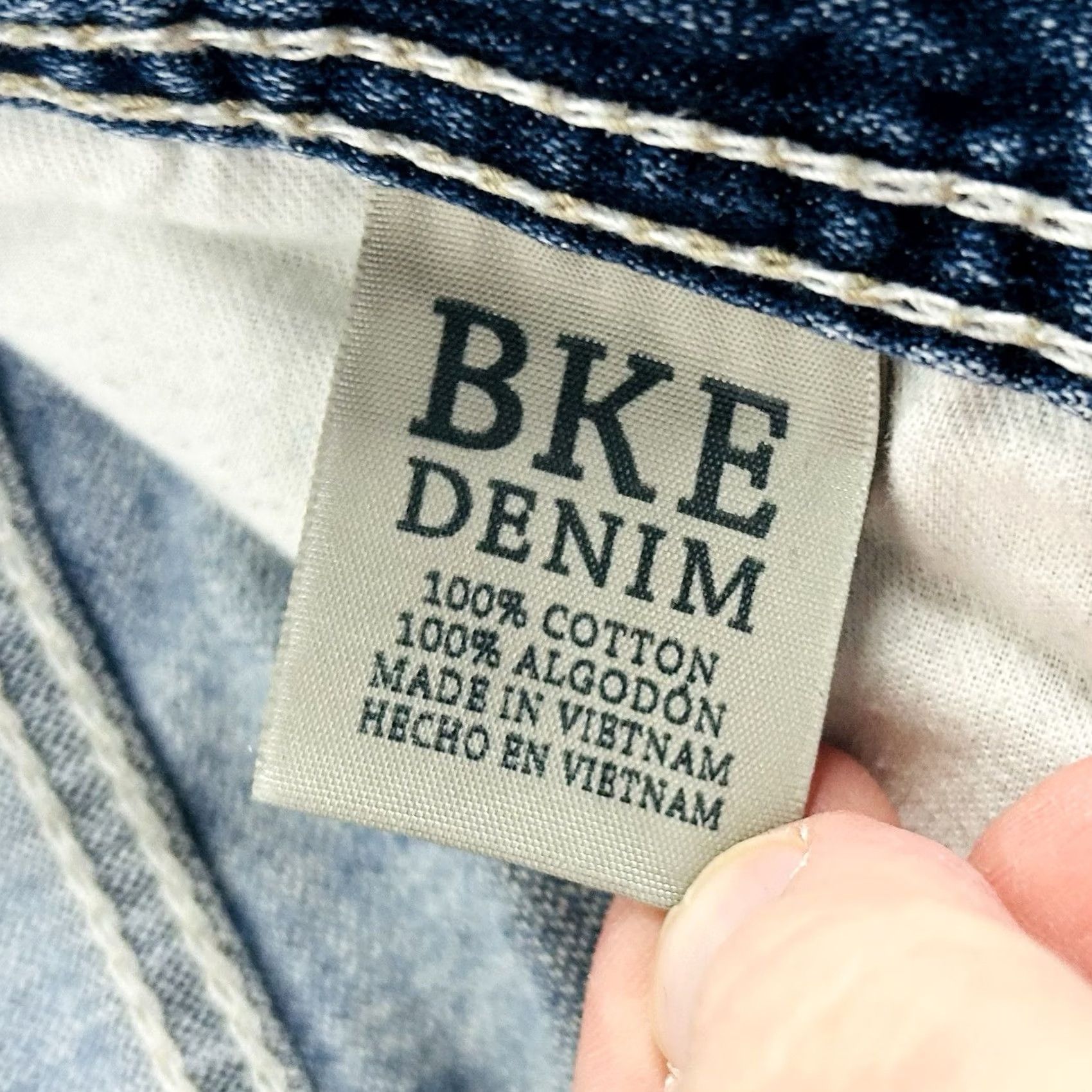 BKE BKE Denim Jake 30R Straight Leg Jeans 100% Cotton Blue Distressed Mens Regular Size 30 Inseam 31 in Size US 30 / EU 46 - 4 Thumbnail