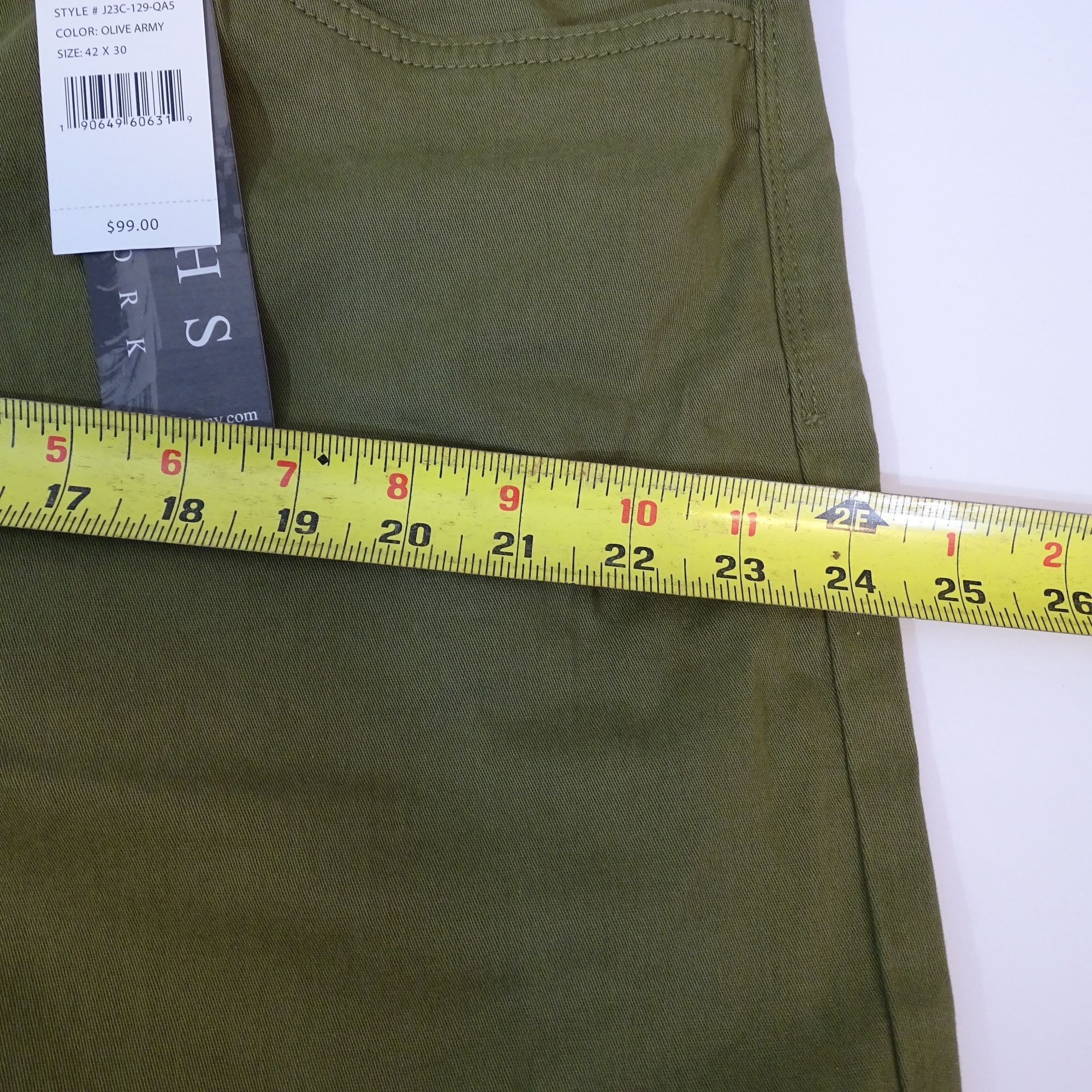 JACHS NY Jachs NY Men Slim Fit 5-Pocket Olive Army Green Chino Pants Size US 42 / EU 58 - 10 Thumbnail