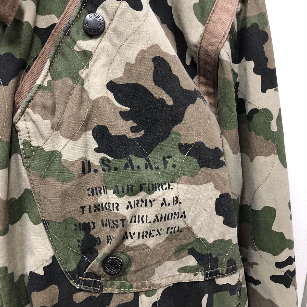 Avirex Vintage Avirex Armed Forces Army Camo Military Bomber Jacket Size US XL / EU 56 / 4 - 11 Thumbnail