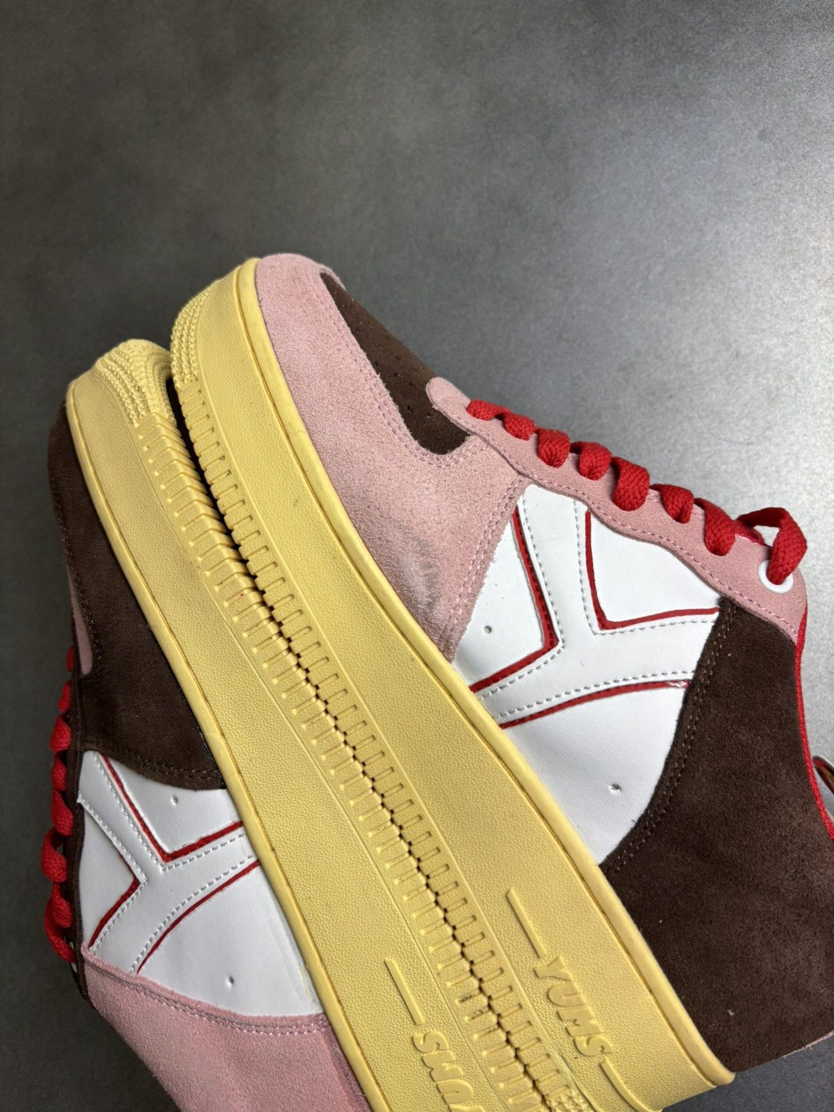 Soulja Boy YUMS Banana Split AF1 Sneakers Dropout Rap Shoes