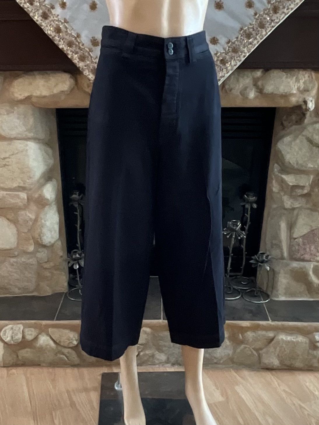 Free People Free People Black Wide-Leg Cropped Pants size 30 Size 30" / US 8 / IT 44 - 5 Thumbnail