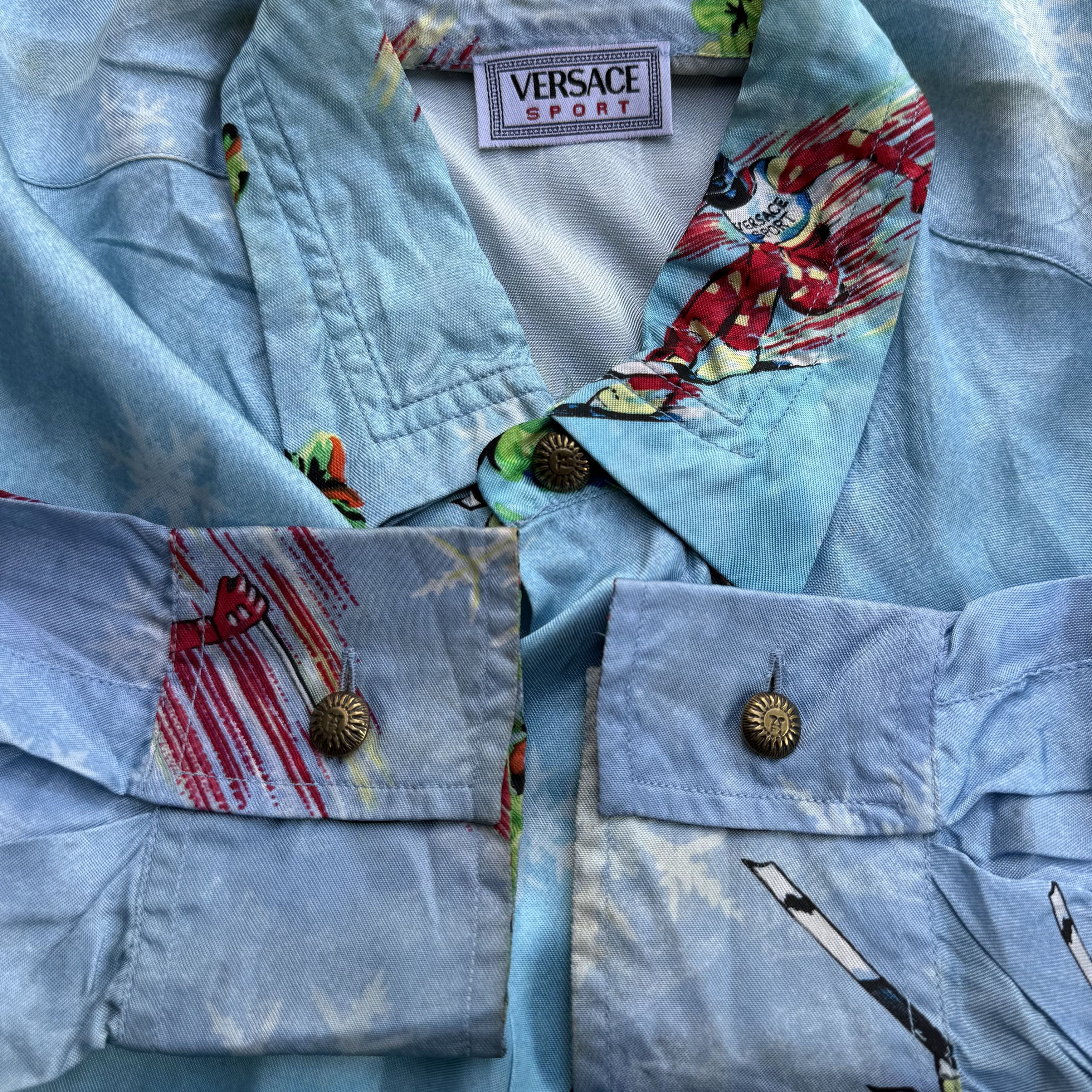 Versace Vintage Versace Sport Silk Shirt Size US M / EU 48-50 / 2 - 12 Thumbnail