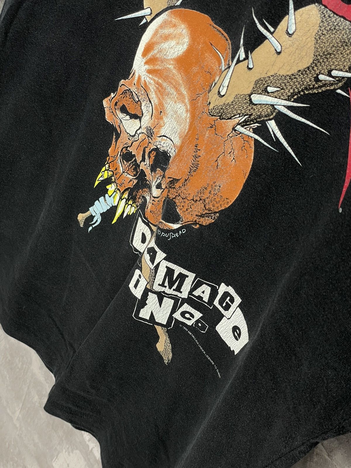 Japanese Brand × Metallica × Vintage Metallica 90s Damage Inc Vintage Band T-Shirt Size XXL Size US XXL / EU 58 / 5 - 8 Thumbnail