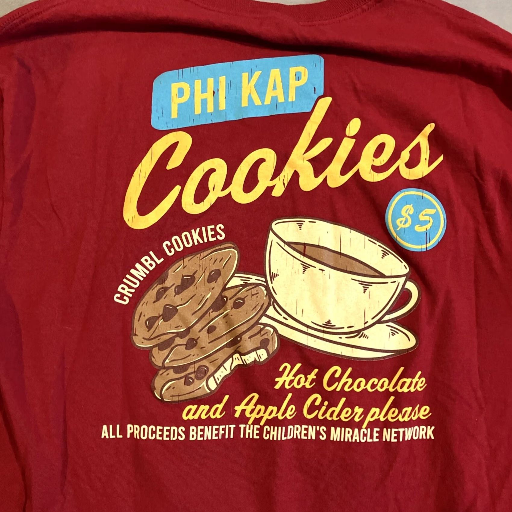 Gildan Phi Kappa Sigma PHI KAP Crumbl Cookie RARE Long Sleeve T Shirt Large Size US L / EU 52-54 / 3 - 5 Thumbnail