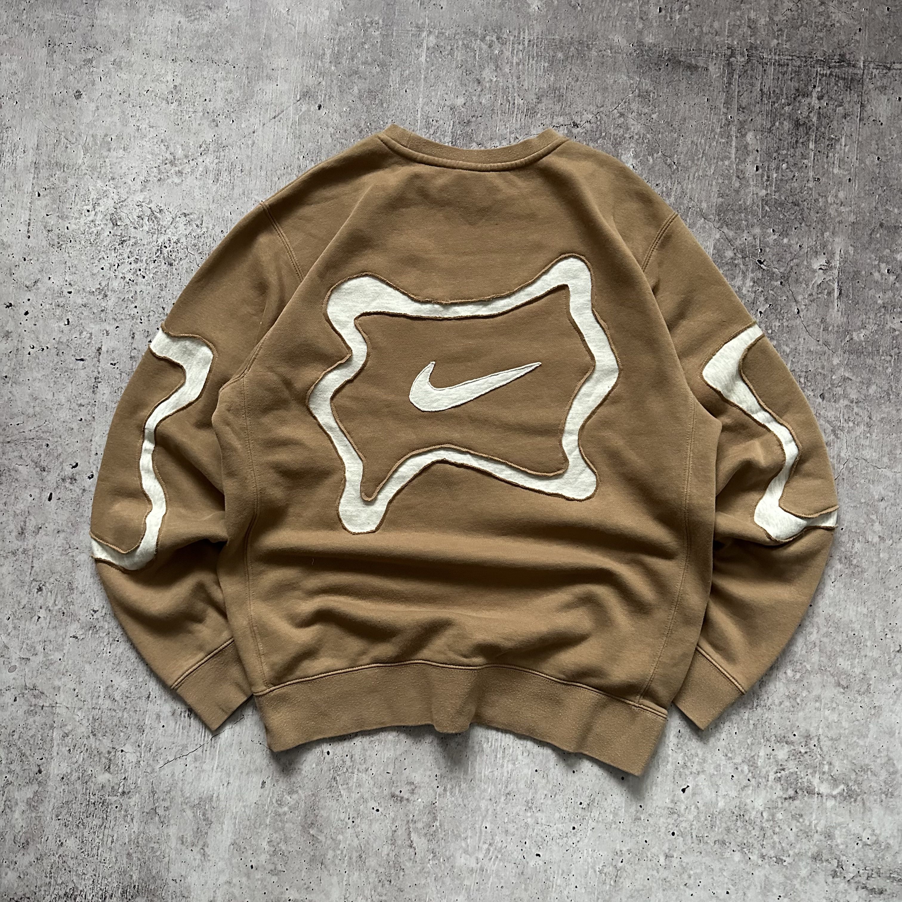 Nike Nike 1of1 Custom Big Swoosh Logo Boxy Vintage Sweatshirt Size US S / EU 44-46 / 1 - 1 Thumbnail