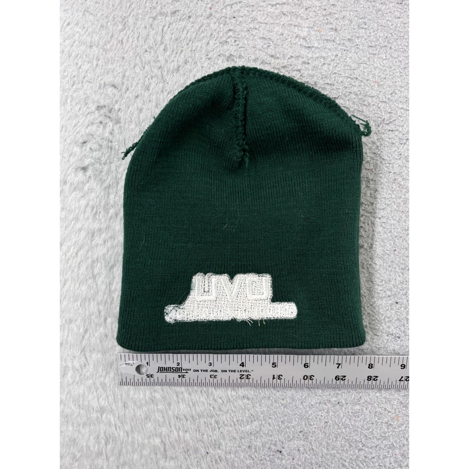 Vintage Utah Valley University Beanie Toque Adult One Size Green Knit 100% Acrylic Hat Unisex Adults Beanie School Ski University Mens Womens Boys Girls Size ONE SIZE - 4 Thumbnail