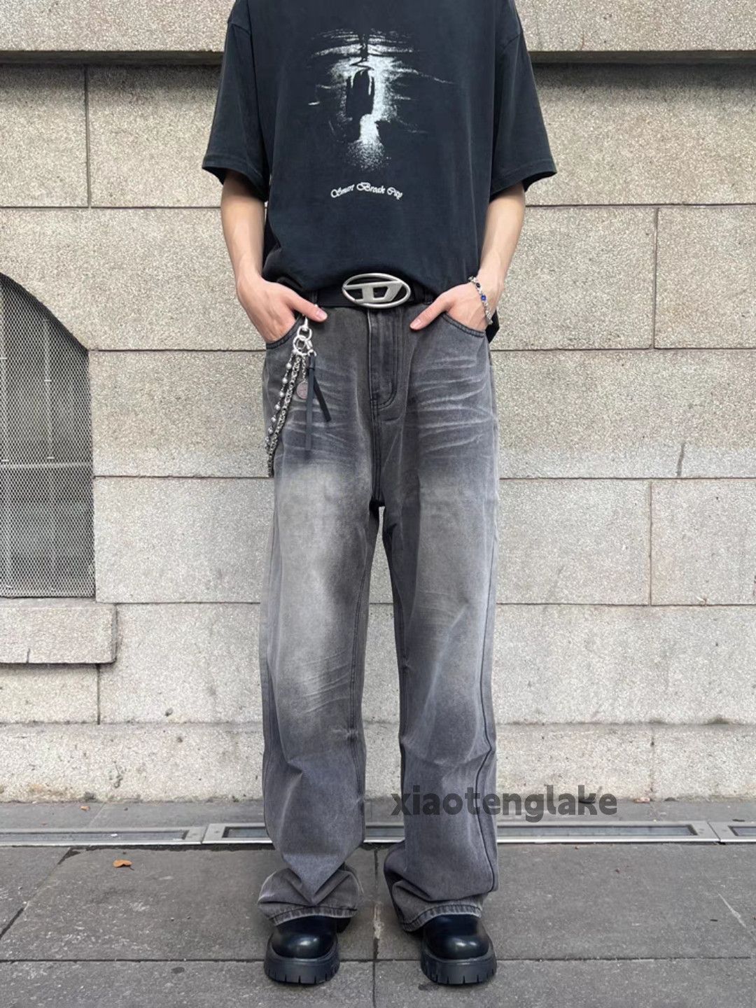 Jean × Vintage washed faded cleanfit yuppie loose baggy jeans Size US 28 / EU 44 - 1 Thumbnail