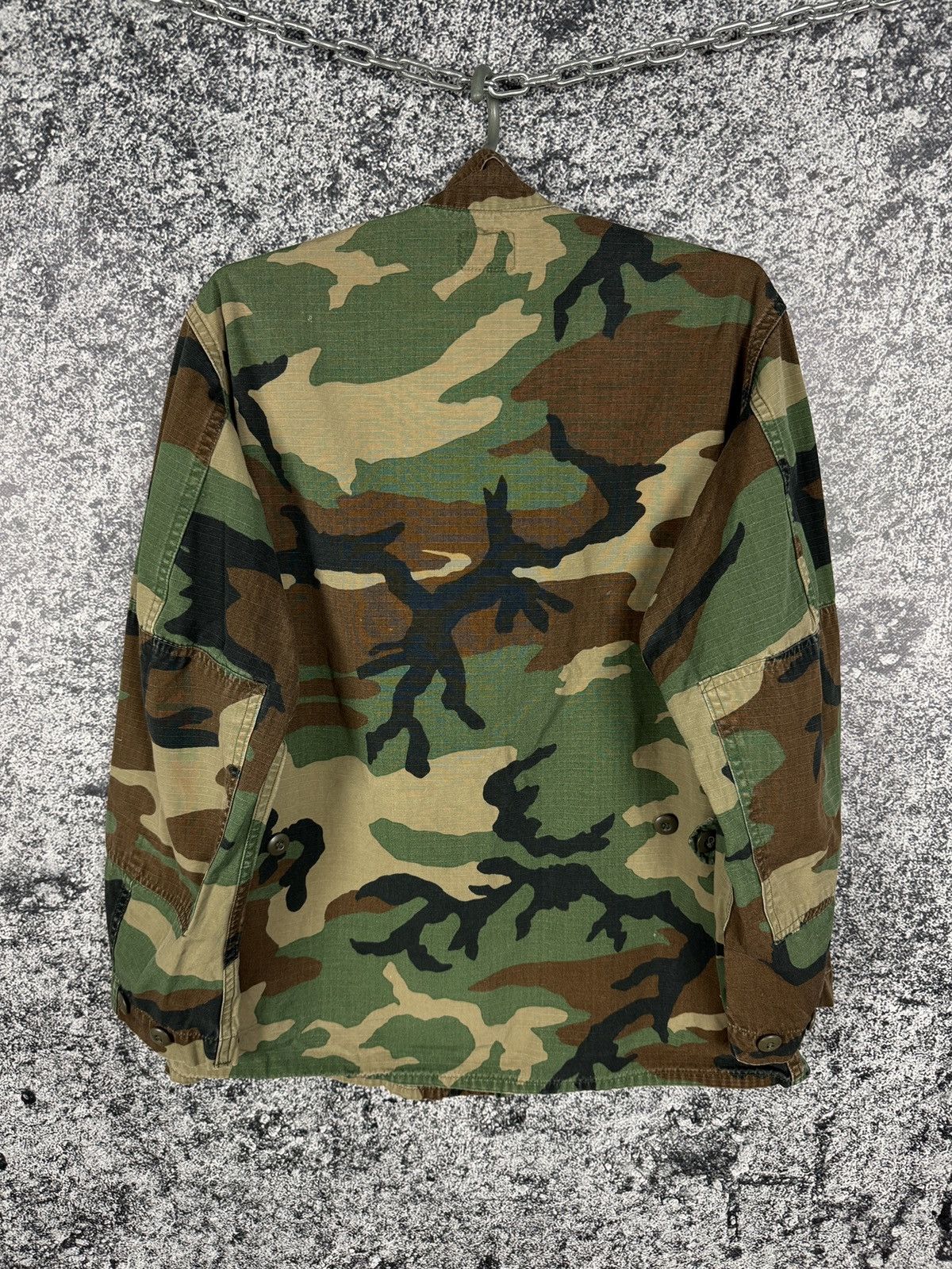 Vintage US ARMY Military Combat Camo Jacket Shirt U.S. Air Force Size US S / EU 44-46 / 1 - 11 Thumbnail