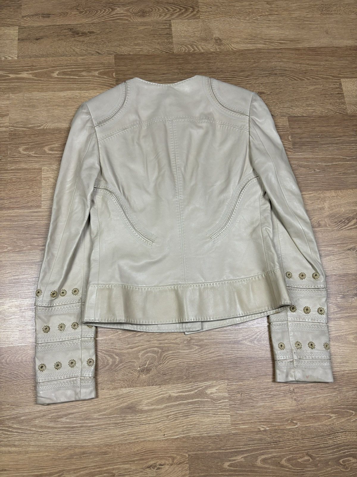 Gucci Gucci Frida Giannini Era Cream Leather Jacket Size S / US 4 / IT 40 - 7 Thumbnail