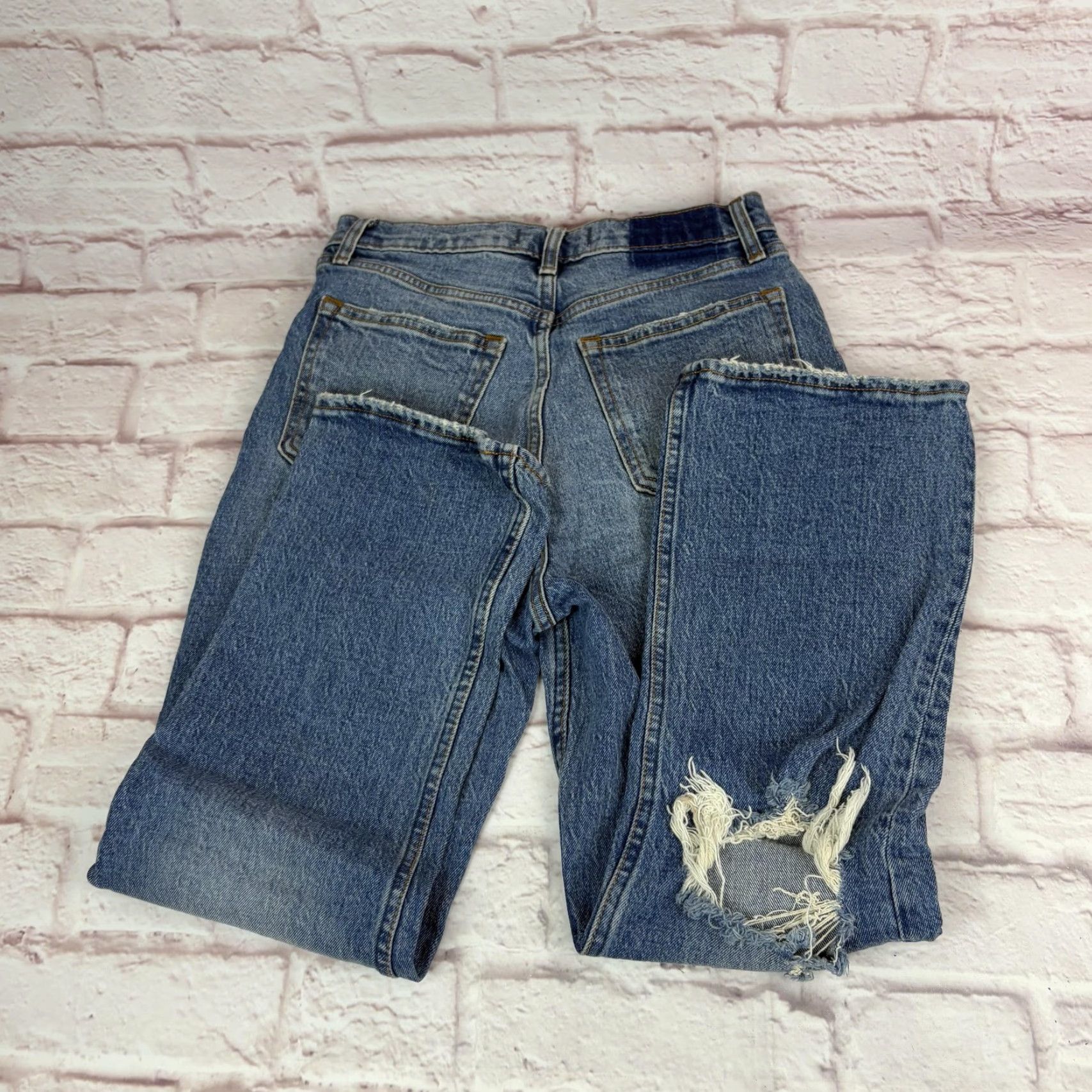 Abercrombie & Fitch Abercrombie & Fitch Jeans Womens 27 Ultra High Rise Kick Flare Distressed Denim Size 27" / US 4 / IT 40 - 5 Thumbnail