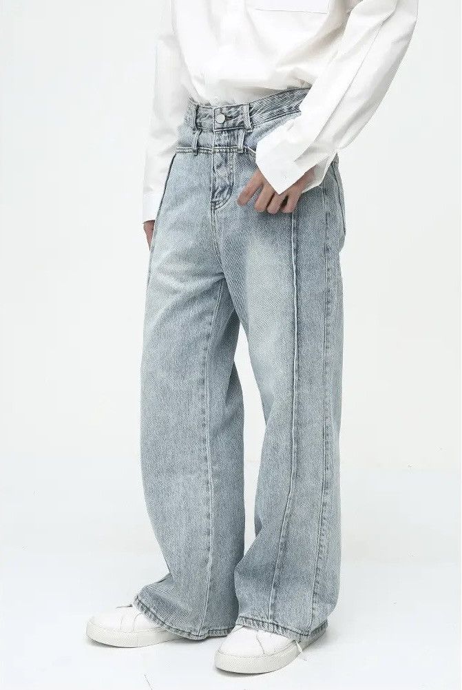Japanese Brand × Vintage Streetwear Wide Leg Baggy Vintage Washed Jeans pants y2k Size US 34 / EU 50 - 2 Thumbnail