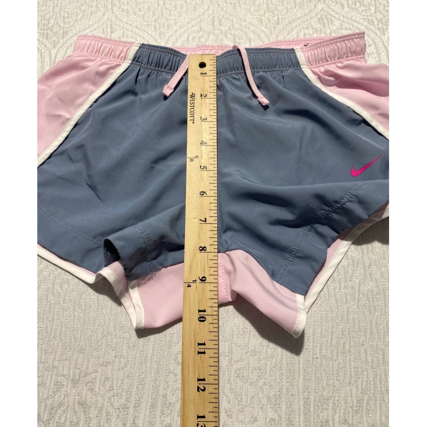 Nike Nike Dri-FIT Tempo Running Shorts Womens M Lined Inner Brief Pink Colorblock Athletic Summer Size 32" / US 10 / IT 46 - 5 Thumbnail