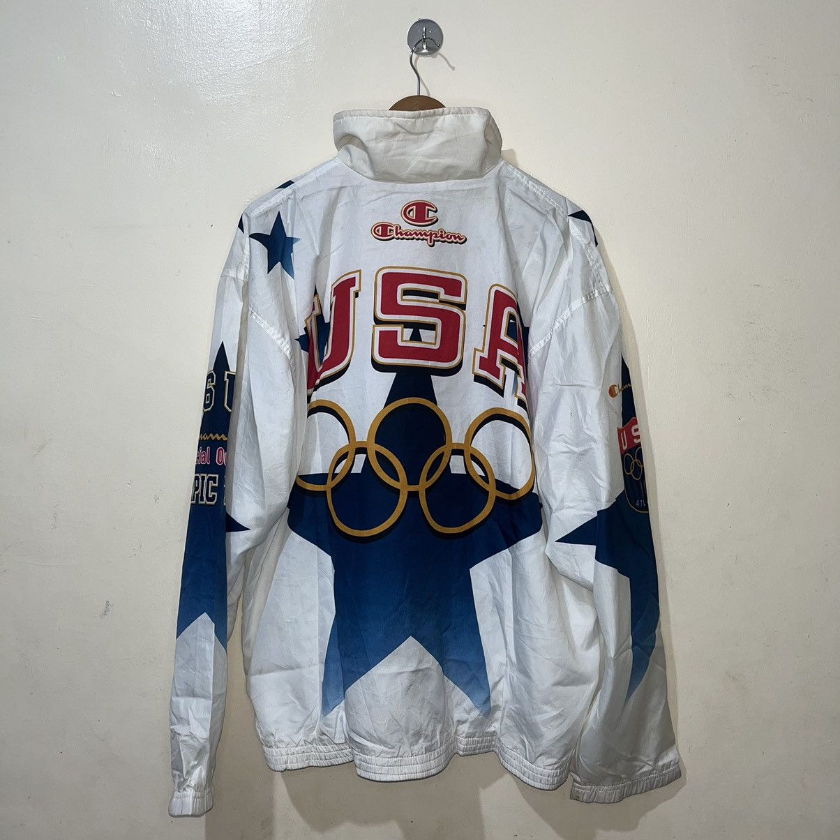 Champion Vintage Champion 1996 USA Olympics Windbreaker Size US XXL / EU 58 / 5 - 13 Thumbnail