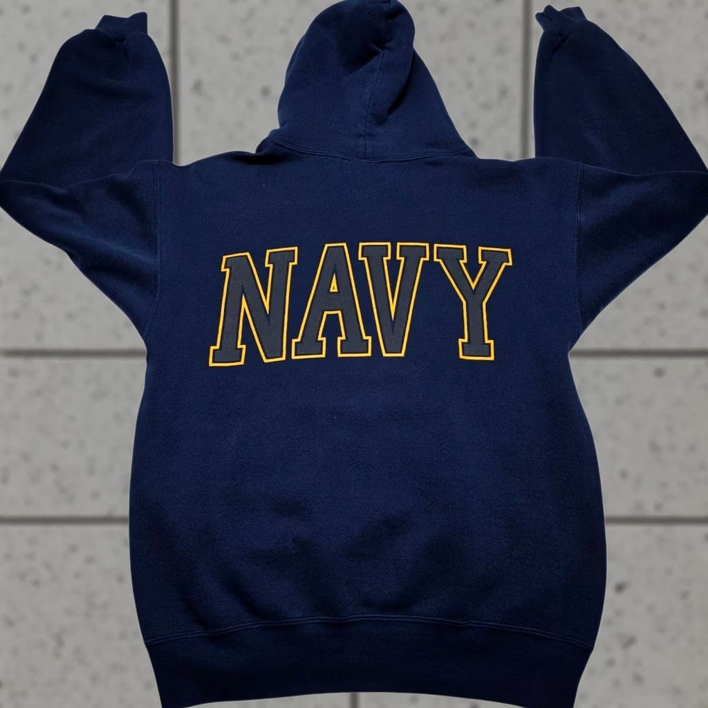 Soffe VINTAGE United States Navy Logo Graphic Hoodie USA 90's Men Small Double-Sided Hooded Graphic Print Pockets All Seasons Comfort Size US S / EU 44-46 / 1 - 1 Thumbnail