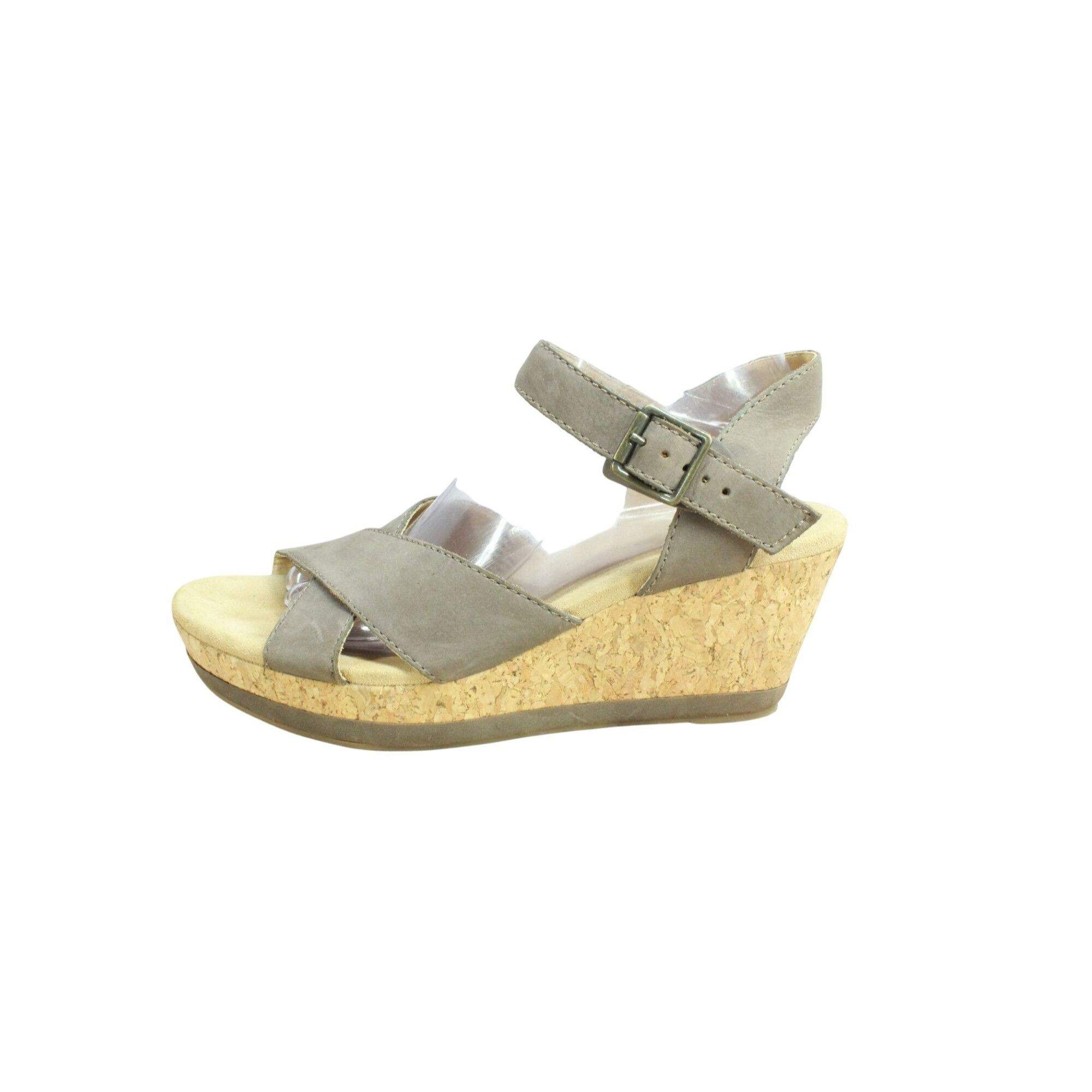 L.L. Bean × Leather LL Bean Brown Suede Wedge Sandals Womens 9M Ankle Strap Size US 9 / IT 39 - 1 Thumbnail