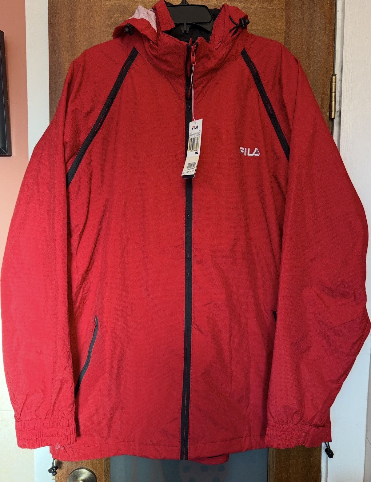 Fila Fila Men’s Red Convertible 3/1 Nylon Hooded Vest Parka XXL Size US XXL / EU 58 / 5 - 1 Thumbnail