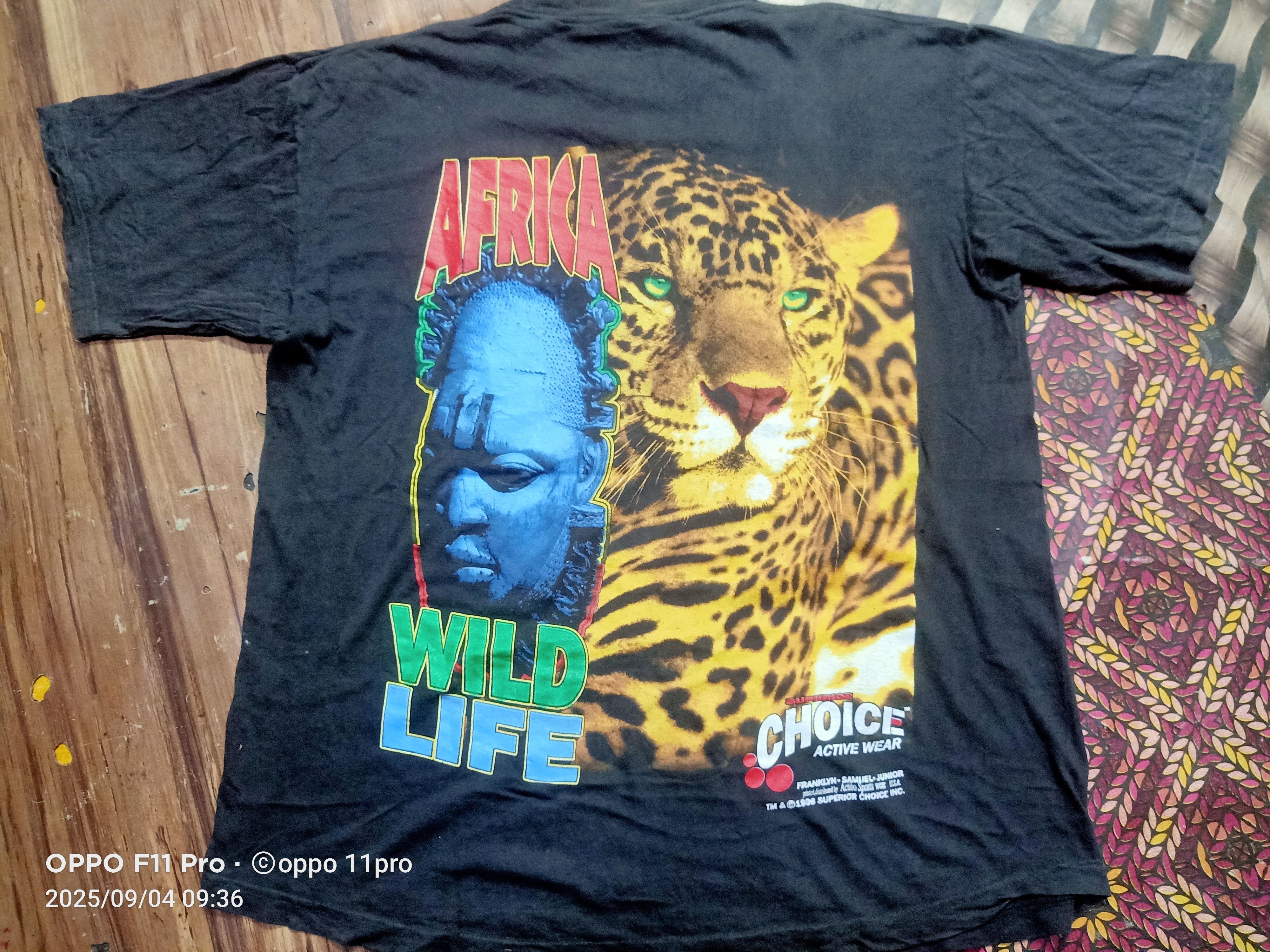 Vintage 🌟 Active Wear Superius Arfica Wildlife Animal Tee 🌟 Size US XL / EU 56 / 4 - 12 Thumbnail