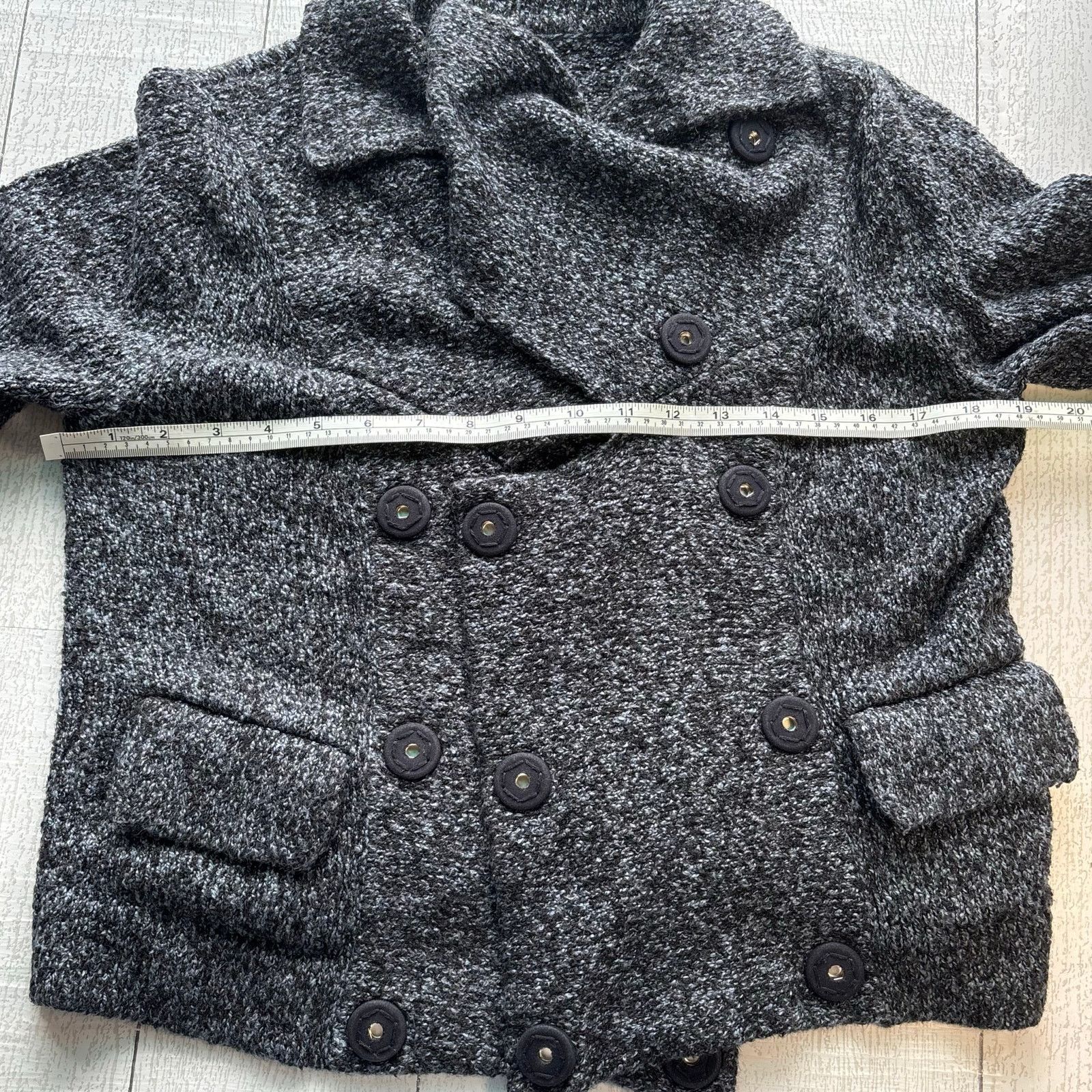 Other One Girl Who Double Breasted Cardigan Sweater Bell Sleeves Size S / US 4 / IT 40 - 4 Thumbnail