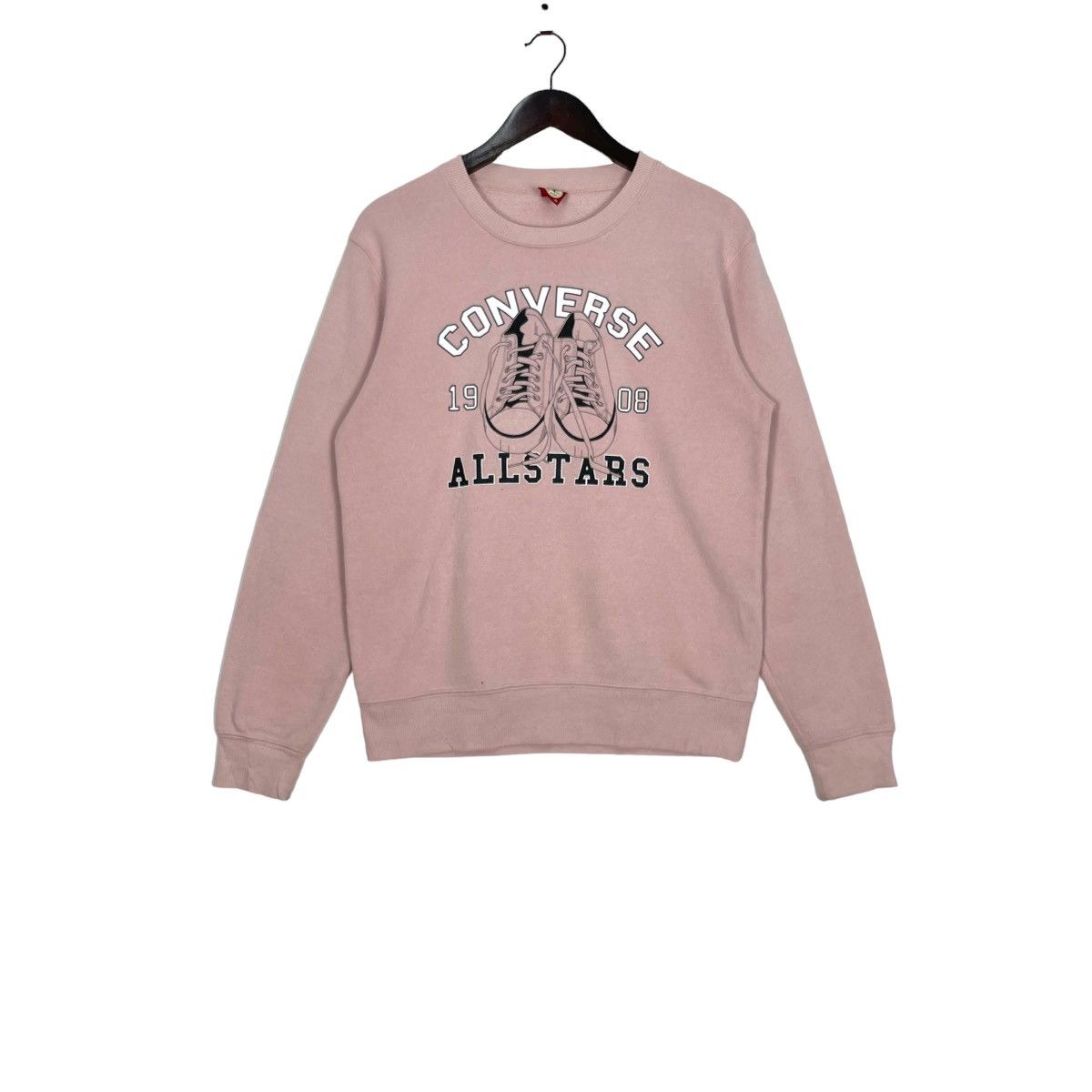 Image of Converse All Star Sweatshirt Women Pink Big Logo (Size Small)