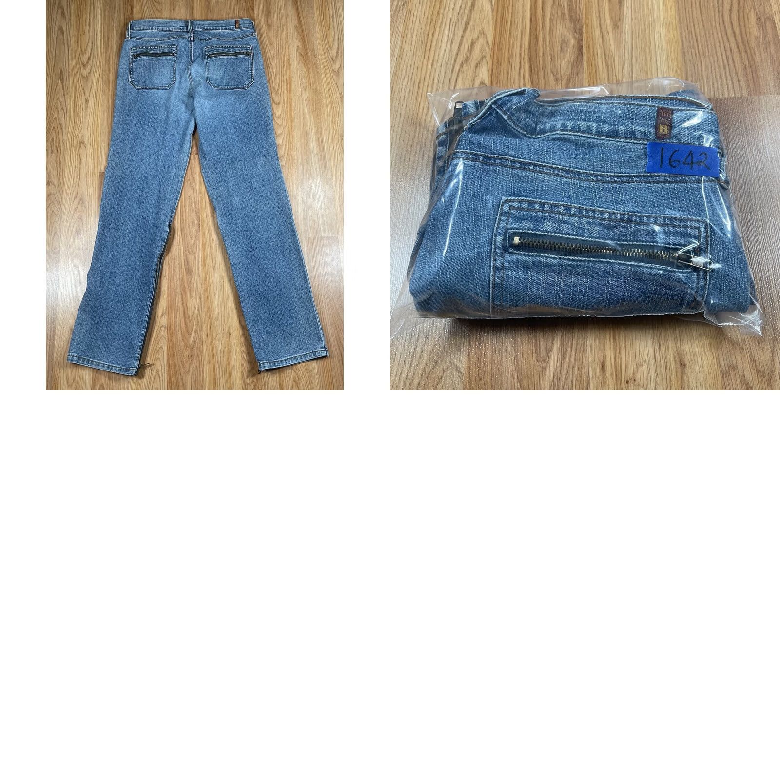 Vintage Bongo Jeans Womens 11 Straight Leg Mid Rise Stretch Zipper Blue Denim - Vintage Condition Good Size 32" / US 10 / IT 46 - 10 Thumbnail