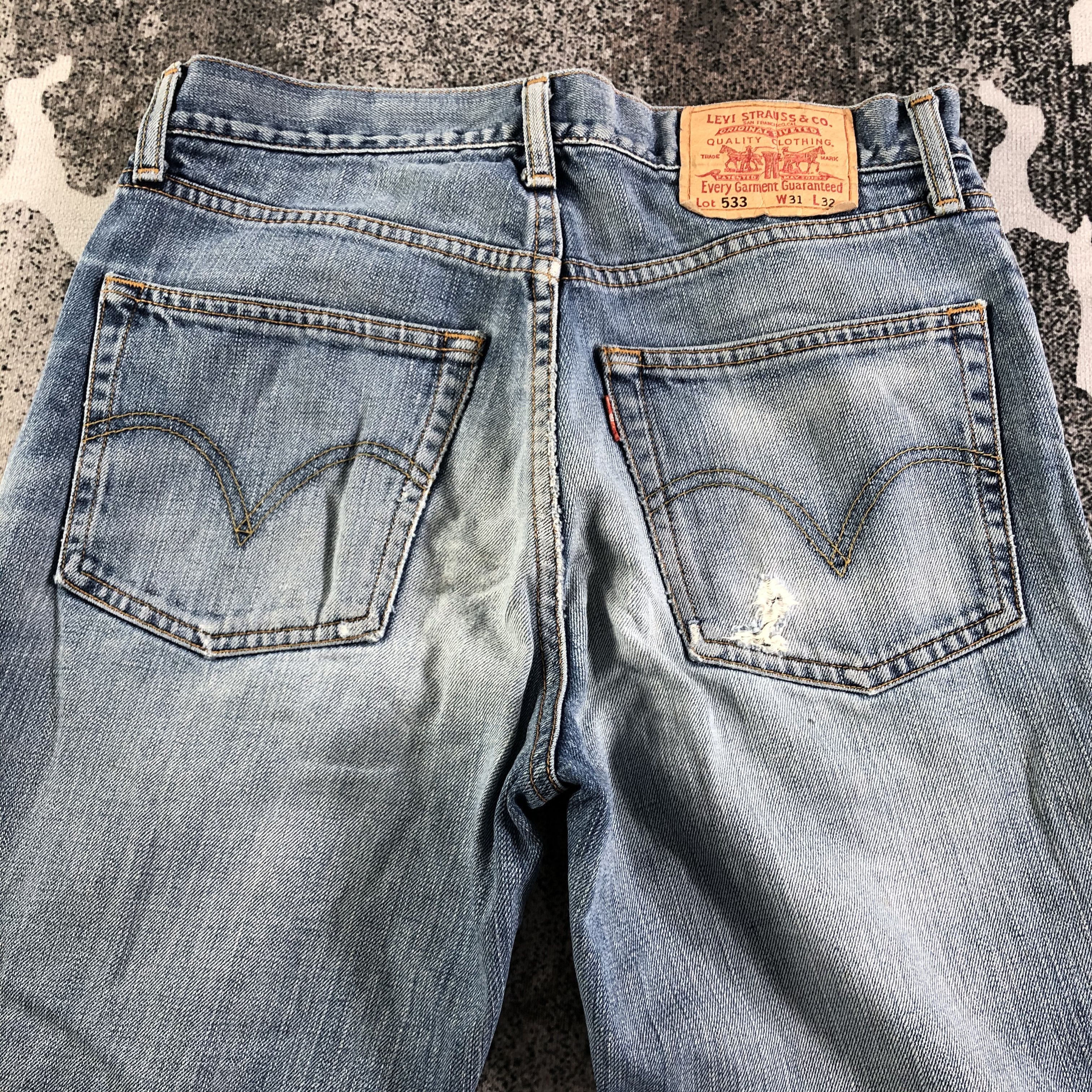 Levi's Vintage Levis Jeans 533 Distress Denim KJ2700 Size US 31 - 4 Thumbnail