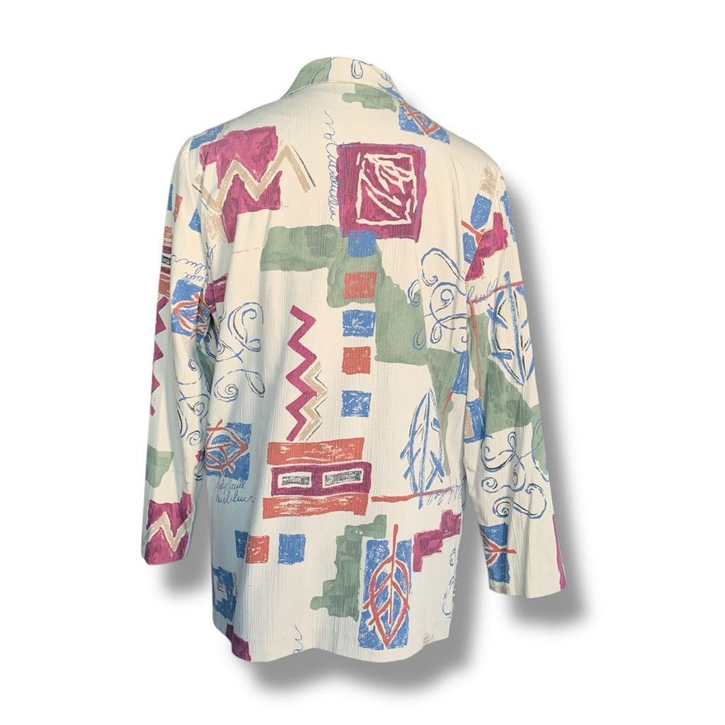 Vintage Vintage Alfred Dunner Oversized Abstract Print Blazer Jacket Size XL / US 12-14 / IT 48-50 - 5 Thumbnail