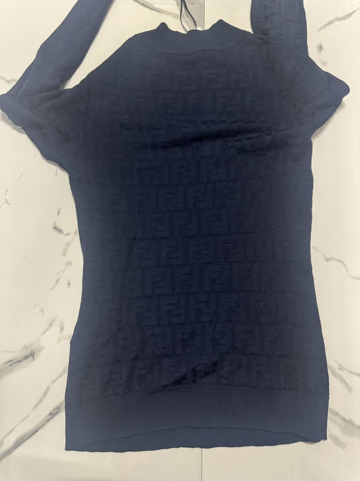 Fendi Sweater Blue Fabric Jumper Shirt Long Sleeve Size S / US 4 / IT 40 - 2 Thumbnail