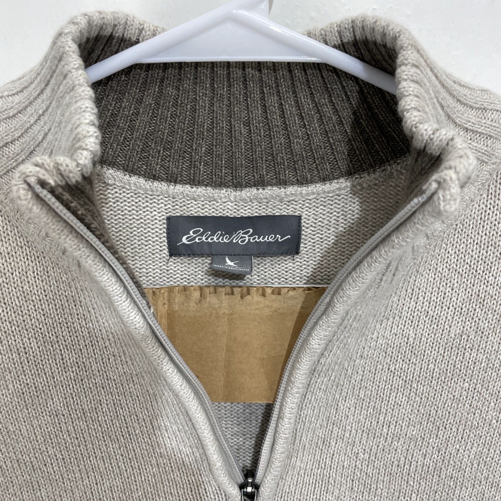 Eddie Bauer VINTAGE Eddie Bauer Knit 1/4 Zip Sweater Mens XL Beige Pullover Adult Size US XL / EU 56 / 4 - 3 Thumbnail