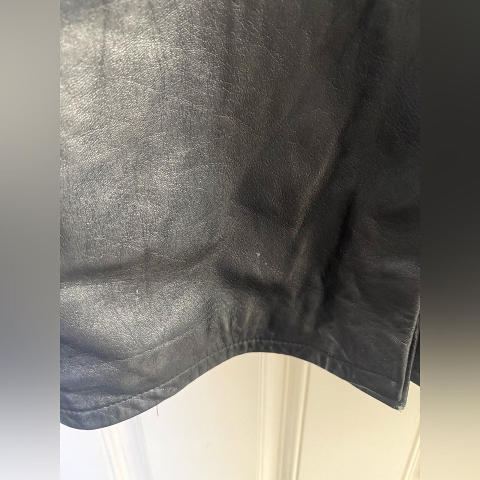 Vera Pelle Vera Pelle Black Trench Coat Y2K Oversized Leather 54 Italy Size L / US 10 / IT 46 - 8 Thumbnail
