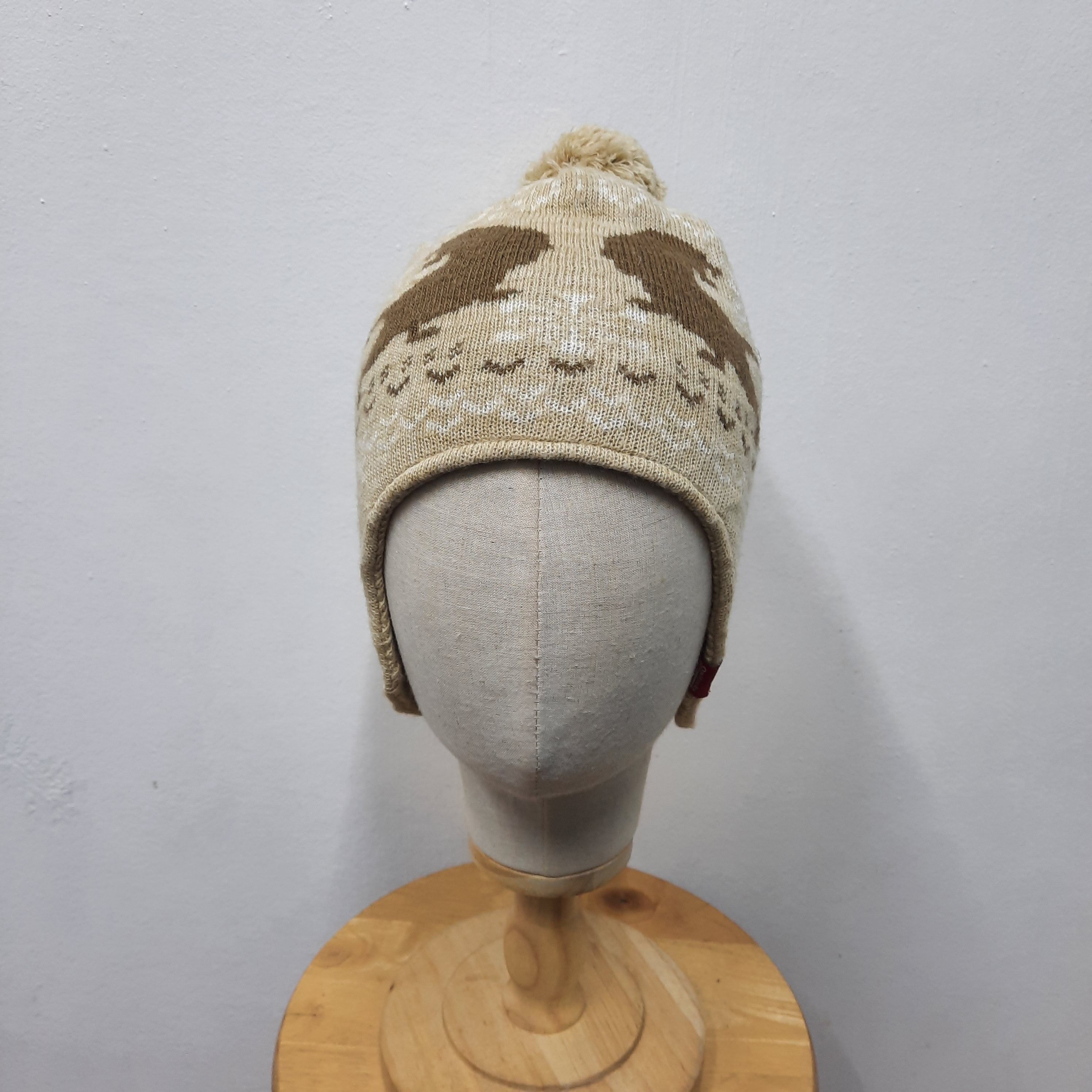 Onitsuka Tiger 💥Onitsuka tiger double tiger design earflap beanie hat Size ONE SIZE - 2 Thumbnail