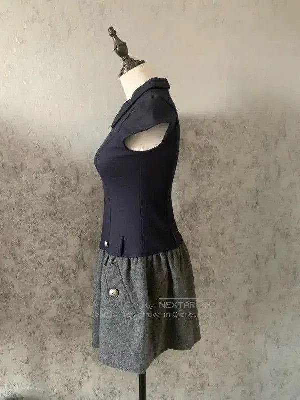 Burberry Colorblock Wool Midi Dress for Women.