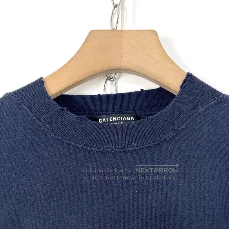 Balenciaga Balenciaga Distressed Ripped Short Sleeve Size US XXS / EU 40 - 4 Thumbnail
