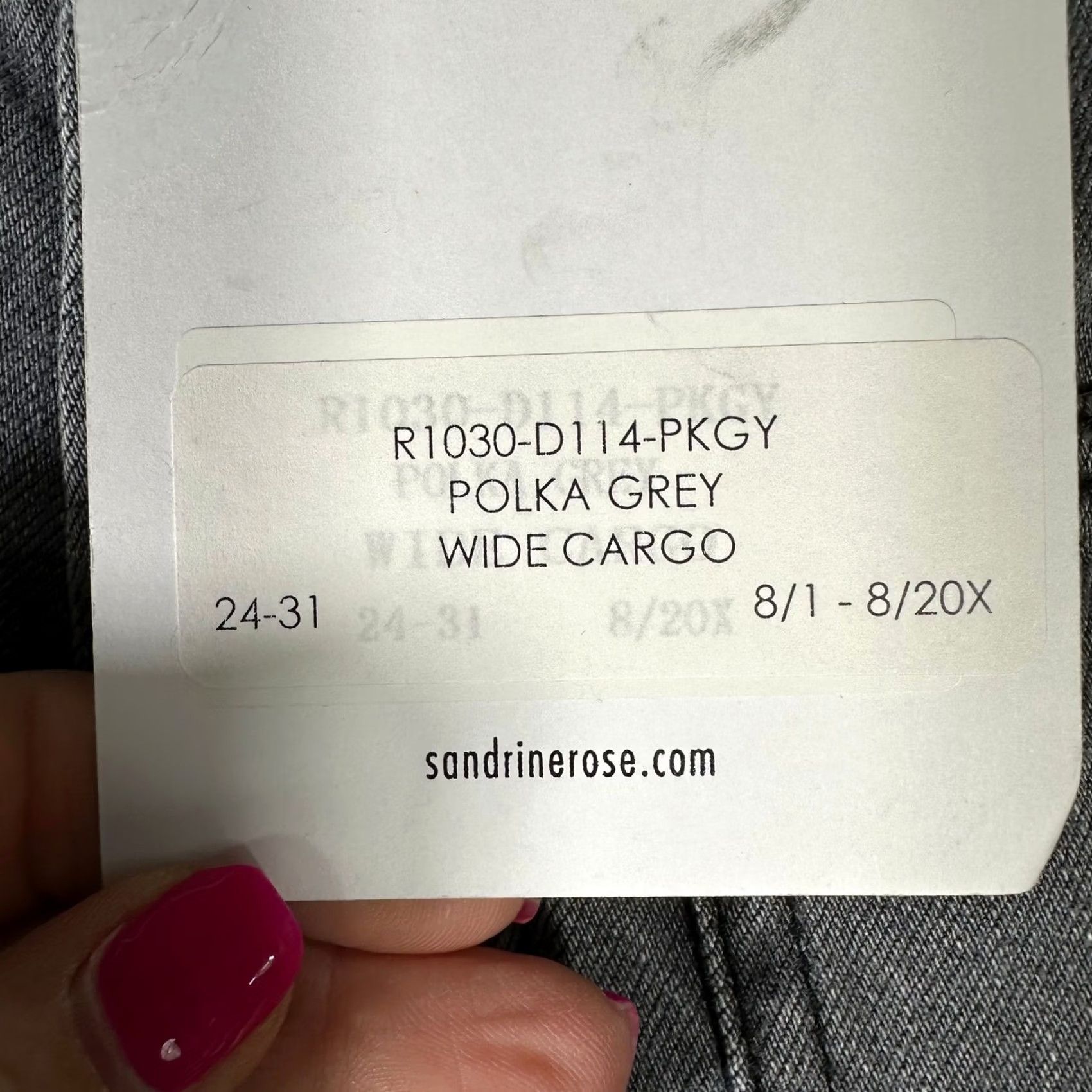 Vintage VINTAGE Sandrine Rose Wide Cargo Jeans Polka Grey Paint Splatter High Rise 27 NEW Size 27" / US 4 / IT 40 - 4 Thumbnail