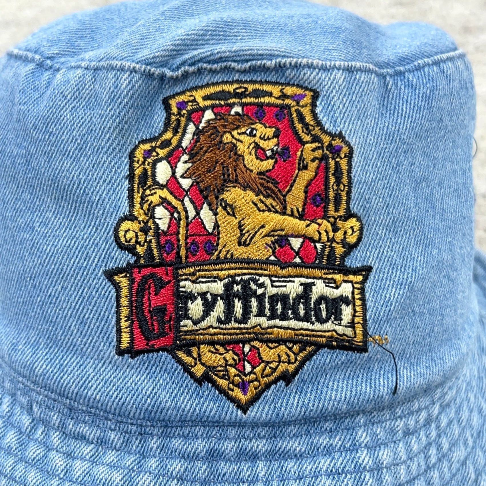 Vintage VINTAGE Harry Potter Bucket Hat Cap M Denim Blue 2001 Y2K Griffindor Mens Outdoors Retro 90s Size ONE SIZE - 3 Thumbnail
