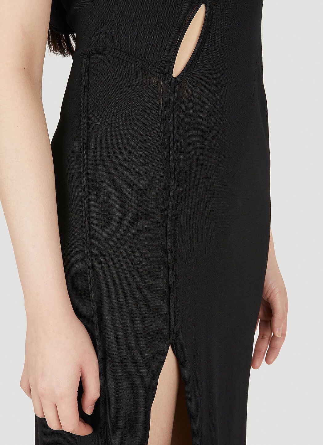 Ottolinger o1mle0524 Knit Strappy Dress in Black Size XS / US 0-2 / IT 36-38 - 5 Thumbnail