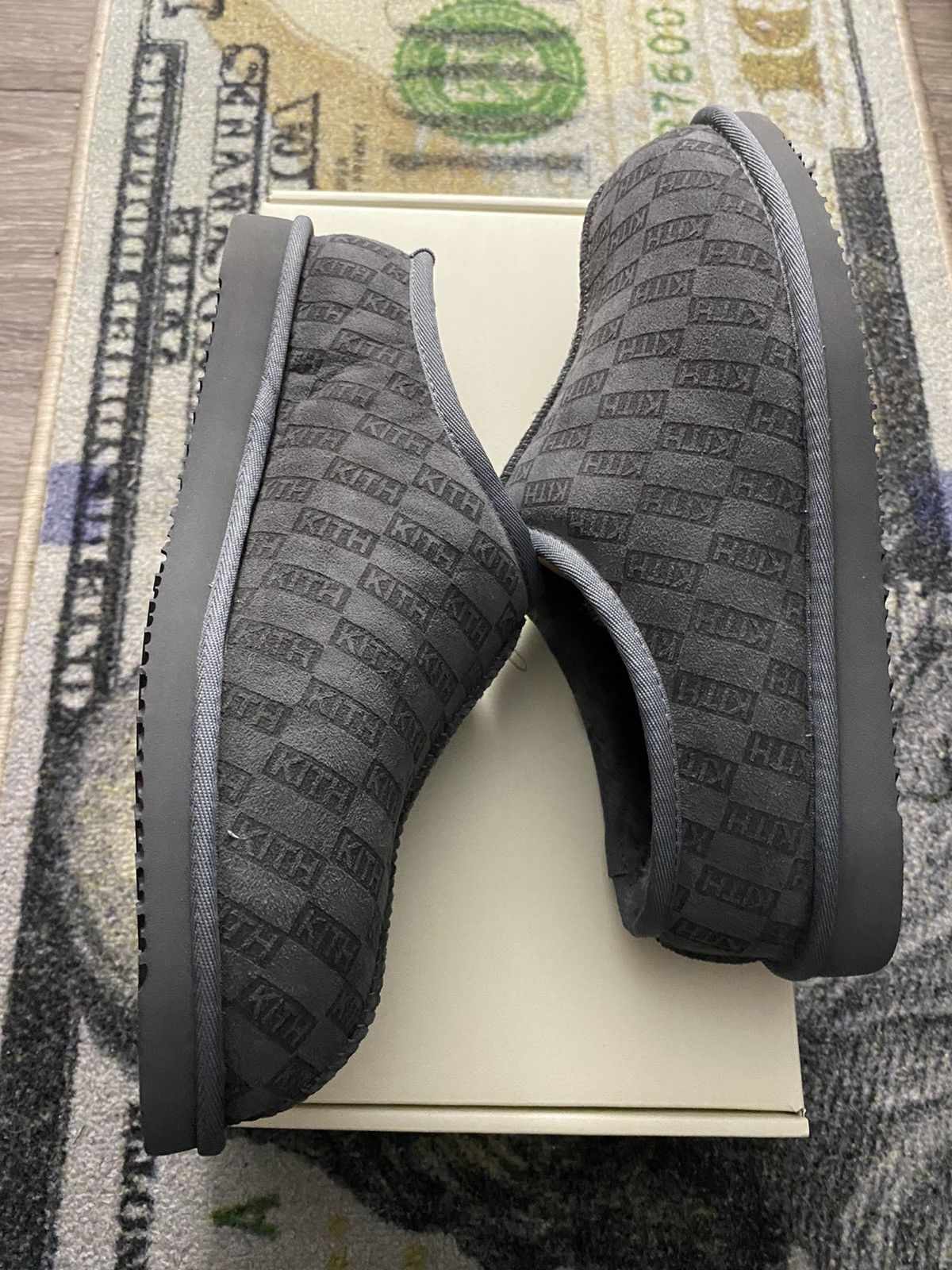 Kithmas Monogram Shearling Slippers Idea