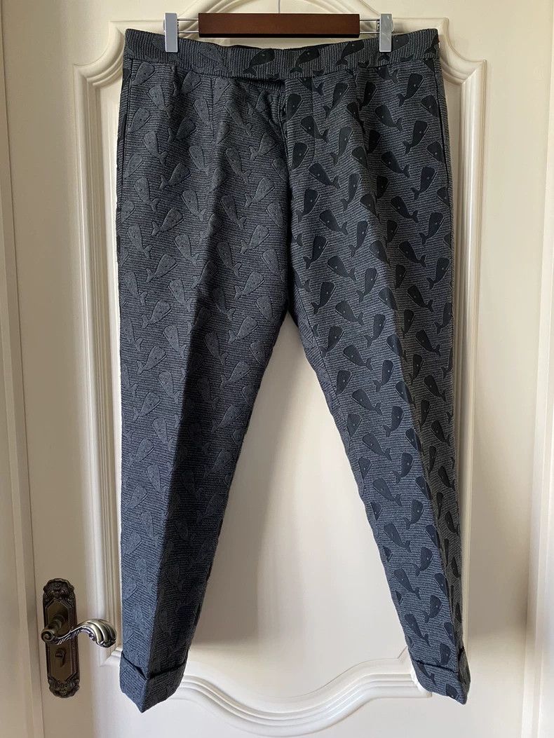 Thom Browne Thom Browne size4 Gray wool trousers Size 40S - 1 Thumbnail