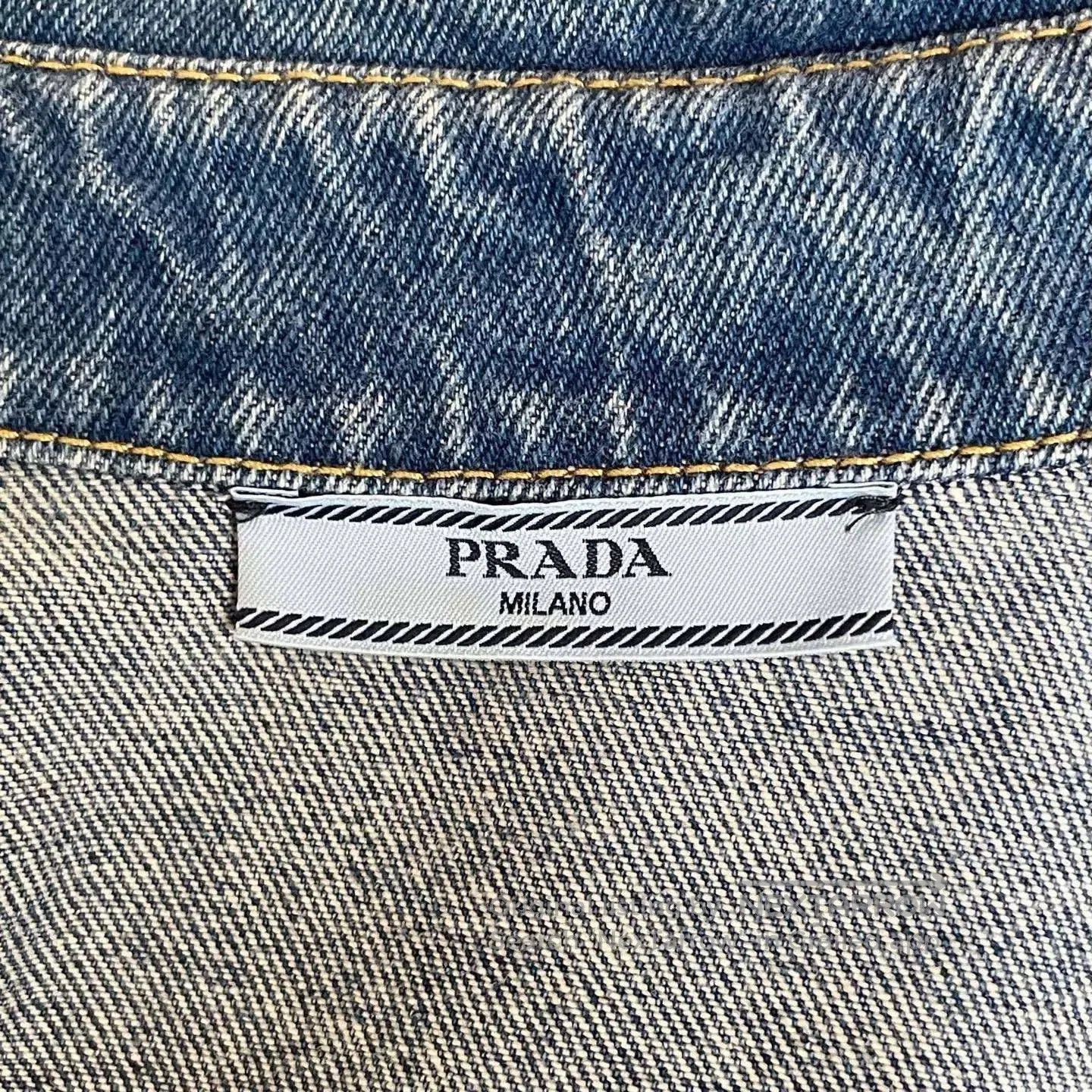 Prada Prada Denim Blue Jacket Size 38. Size S / US 4 / IT 40 - 4 Thumbnail