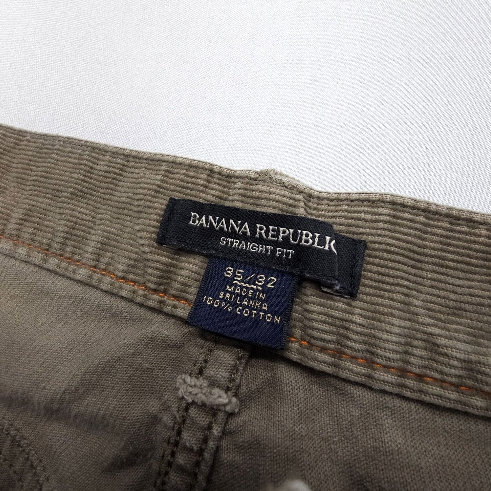 Banana Republic Banana Republic Pants Straight Corduroy Mens 35 x 32 Brown 100% Cotton Regular Straight Leg Pants Size US 35 - 7 Thumbnail