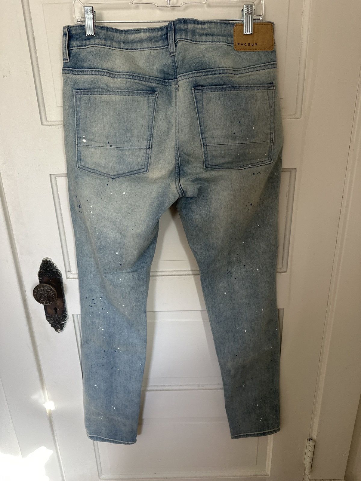 Pacsun Skinny ripped paint splattered denim Size US 32 / EU 48 - 2 Thumbnail