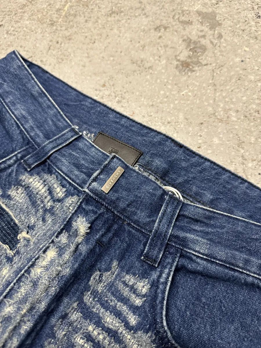Givenchy AW2023 Givenchy Slim Blue Distressed Boro Denim Jeans Size US 30 / EU 46 - 15 Thumbnail