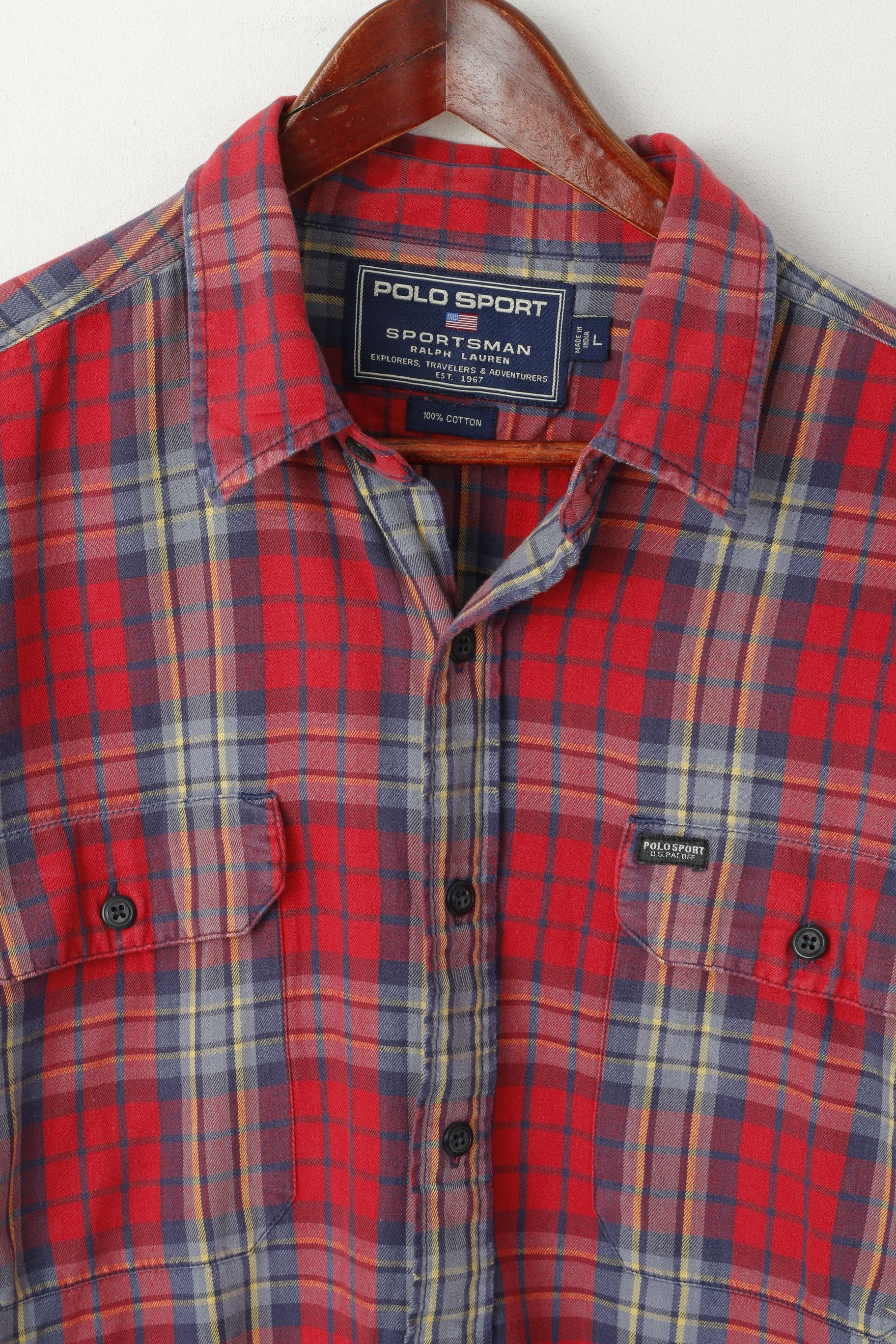 Polo Ralph Lauren Polo Sport Ralph Lauren Men L (XL) Casual Shirt Red 1039 Size US L / EU 52-54 / 3 - 3 Thumbnail