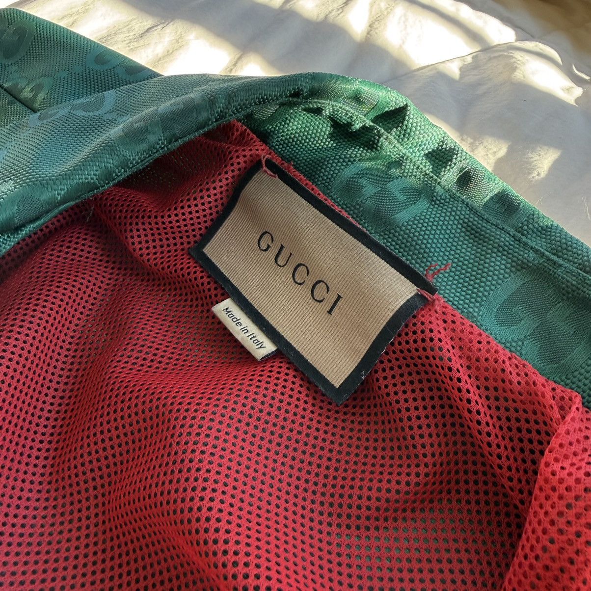 Gucci Gucci Green Jacquard Canvas Nylon Bowling Shirt & Shorts Set Size US S / EU 44-46 / 1 - 9 Thumbnail