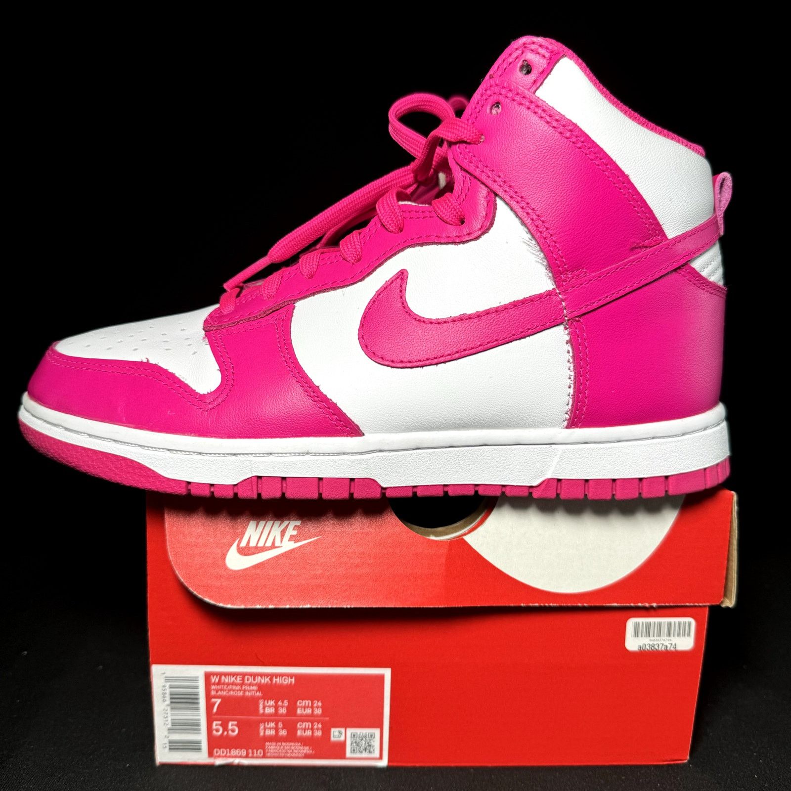 Nike Size 7 - Nike Dunk High Pink Prime 2021 Women's Shoes Size US 7 / IT 37 - 8 Thumbnail