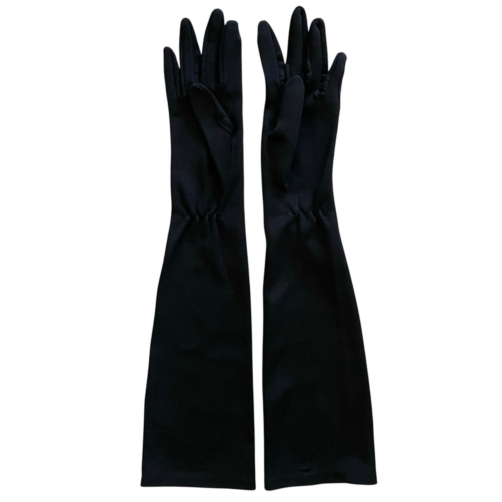 Vintage Vintage Fownes Embraceable Black Long Formal Gloves 19" S/M Size ONE SIZE - 4 Thumbnail